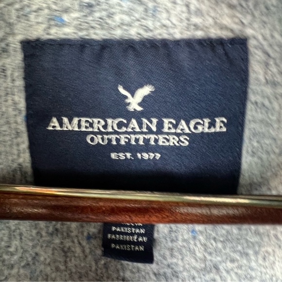 American Eagle Baseball Style Jacket Gray & Blue
Size Medium - Picture 6 of 11
